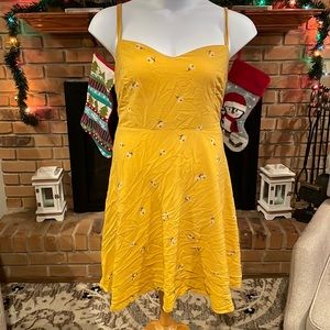 Old Navy Yellow Flower Dress XXL